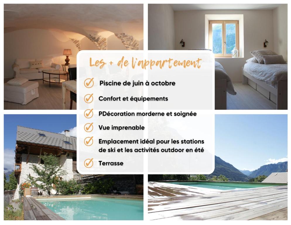 Très bel appartement, Parc national des Écrins, piscine et terrasse - 3