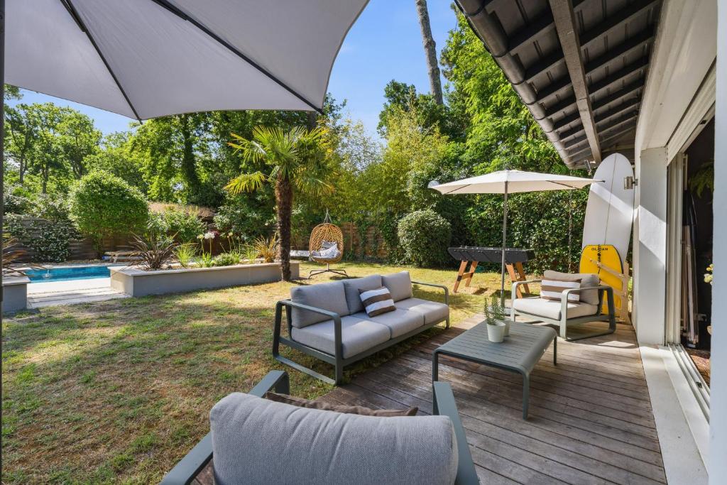 Villa esprit lodge au Pyla-sur-Mer avec piscine, 150m plage - 5