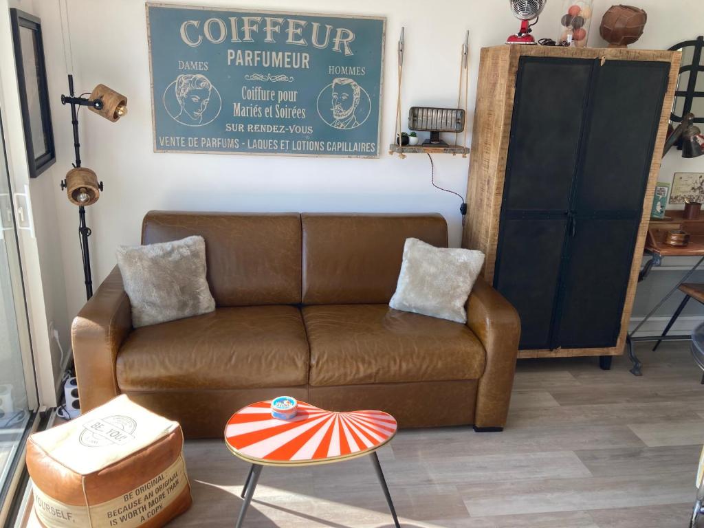 Studio neuf déco vintage face mer,terrasse ,jardin,wifi,parking sous-sol privé - 4