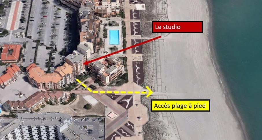 Studio front de mer, Wifi, parking gratuit - 2