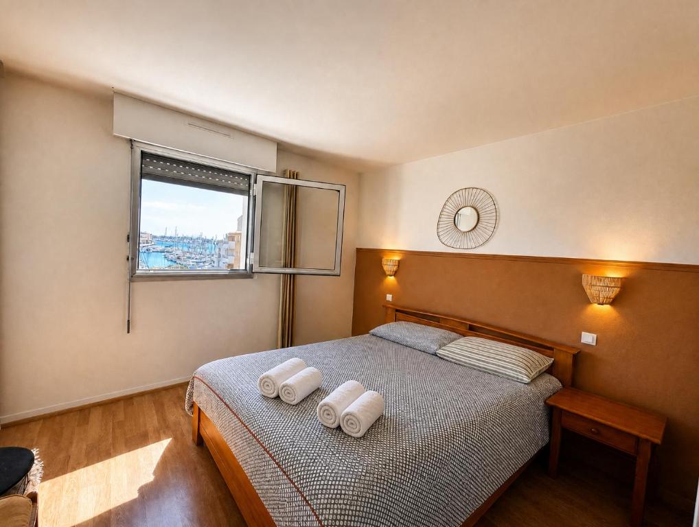Esprit vacances,Piscine,Vue sur le Port,Parking privé,Commerces et restaurants - 3