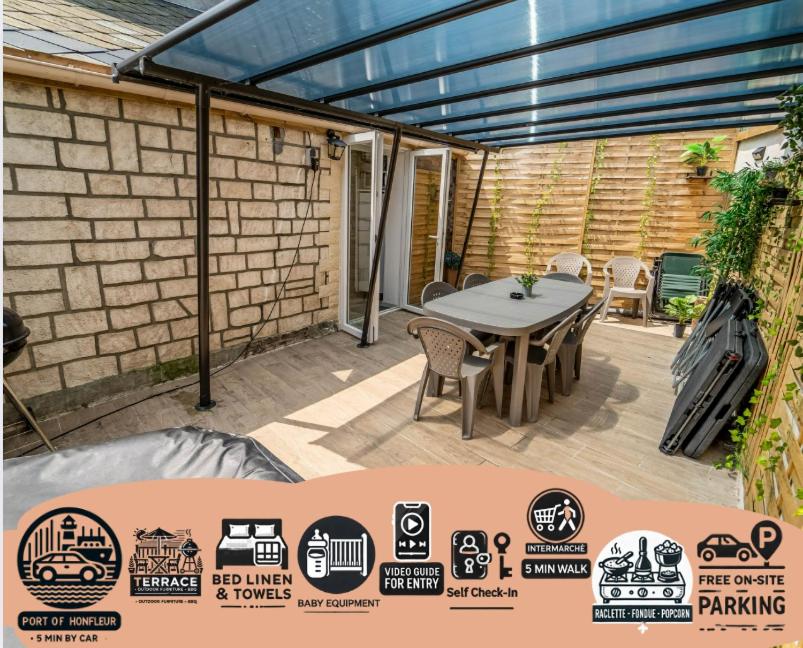 Le Spacieux Appartement Jacuzzi & Terrasse Parking Honfleur 10min plage - 4