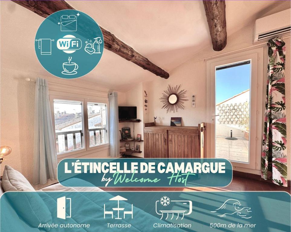 L'étincelle de Camargue, Plage et centre à pied - 1