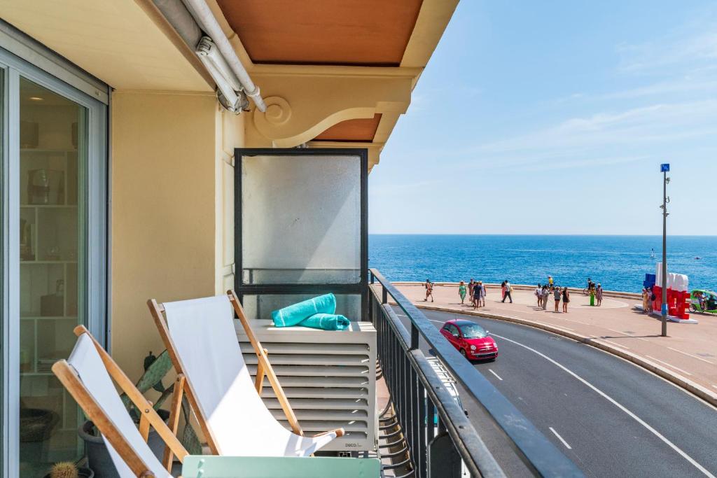Nice Promenade, Best View on bay, sunny terrace, 4 guests, 2 bedrooms AC - 2