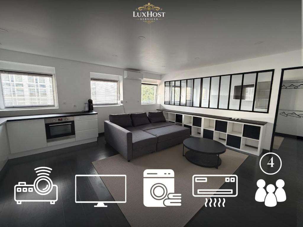 Suite moderne avec vidéo projecteur - 1