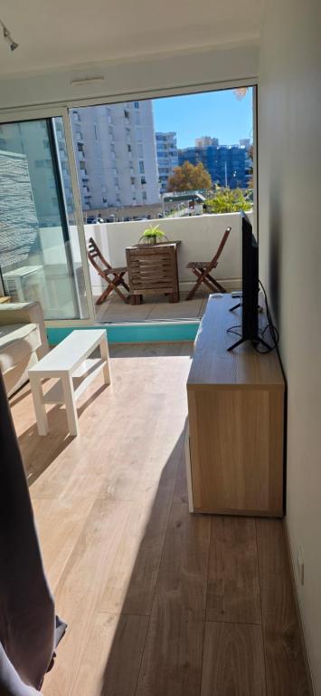 Studio Carnon climatisé avec vue port et balcon - 3