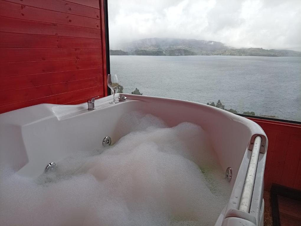 Cabaña la María jacuzzi, Hidromasaje junto a laguna de tota - 2