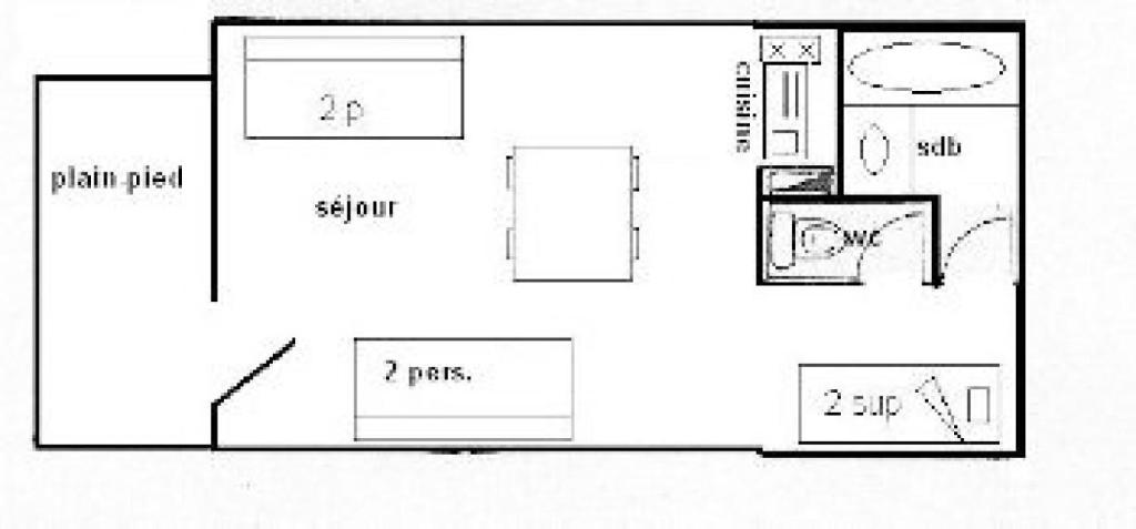 Résidence Le Squaw Valley - Studio cabine 3/4 pers - LE SQUAW VALLEY -014SQ- PLAGNE VILLAGES MAE-1544 - 5
