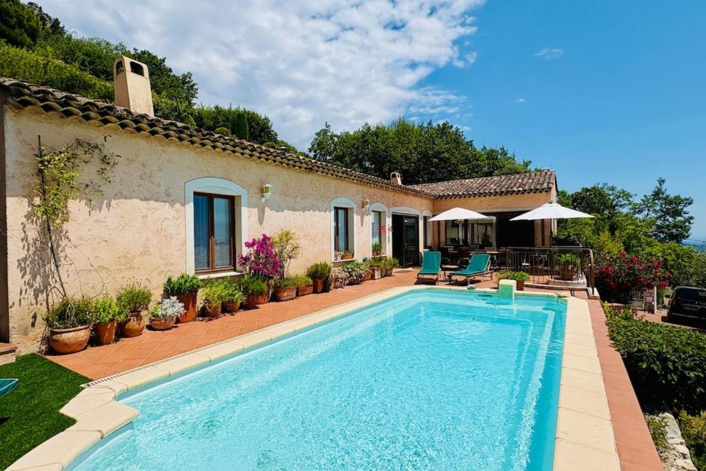 Villa Panorama Saint-Jeannet Swimming pool Sea and mountain views - 2