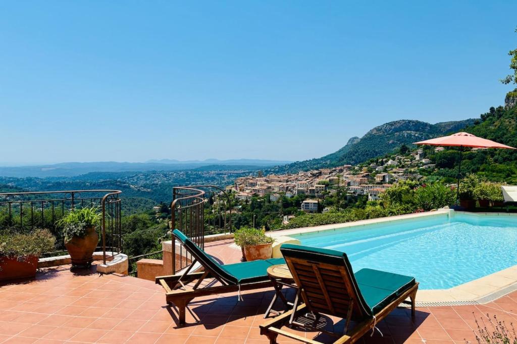 Villa Panorama Saint-Jeannet Swimming pool Sea and mountain views - 5