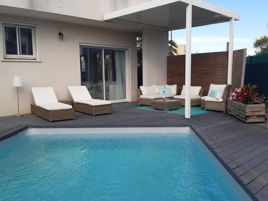 VILLA JAMERO, Bord de Mer, Piscine Chauffée, Balnéo, Climatisation,, Parking Privé - 1