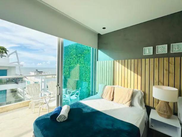 Apartamento con piscina, Morros Cartagena vista al mar y aire acondicionado 3 habitaciones - 5