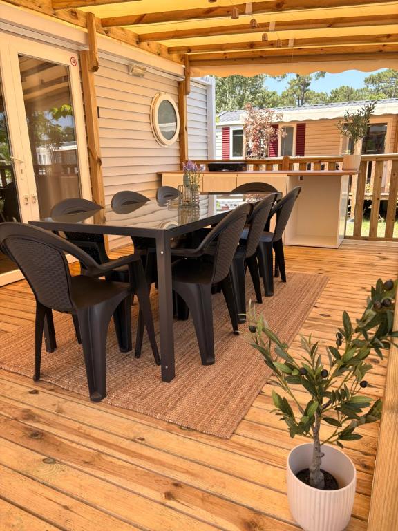 Camping Les Embruns, Mobile home 7 pers, climatisation, espace aquatique et plage, Cap ferret - 2