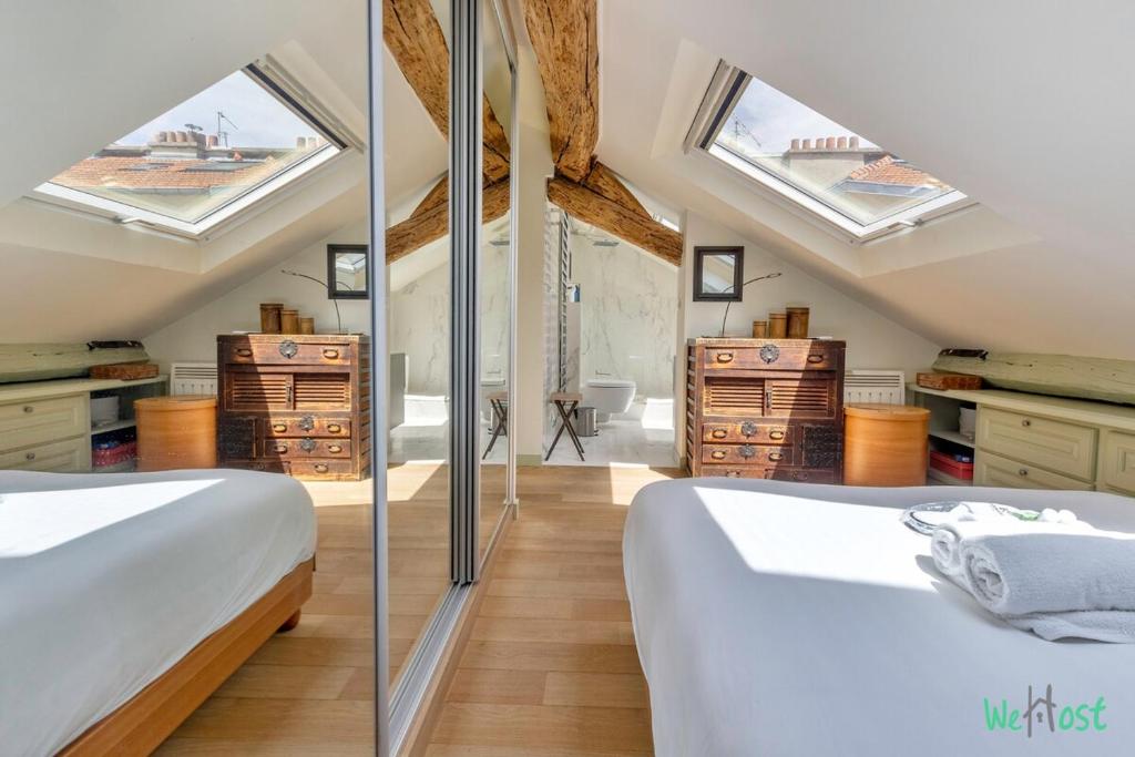 Duplex Marais - 2 Chambres, 5 Lignes Métro - 4