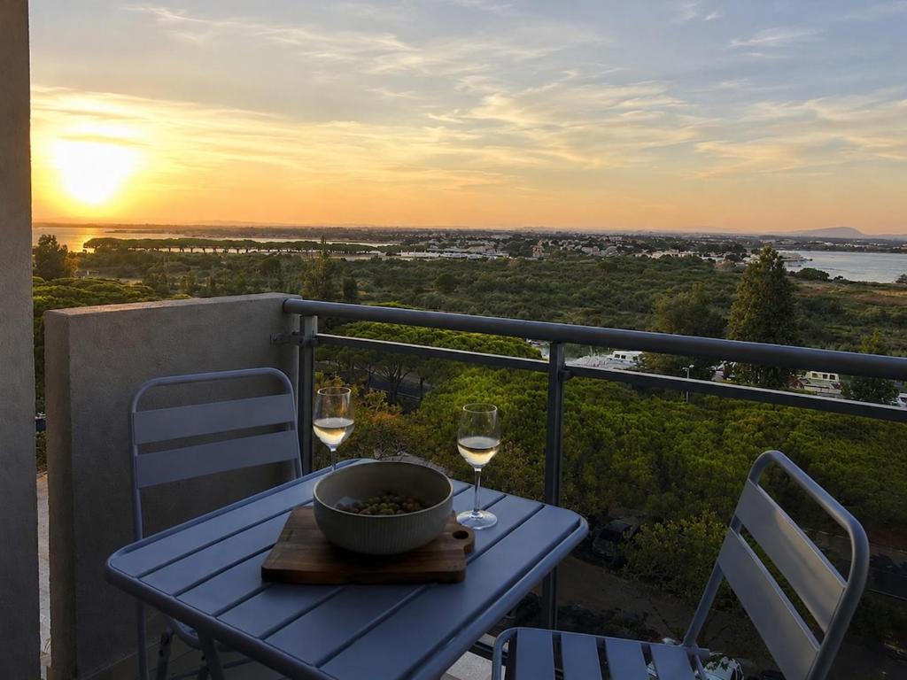 Carnon Sunset vue panoramique - Clim, Parking, Plage 5 min - 2