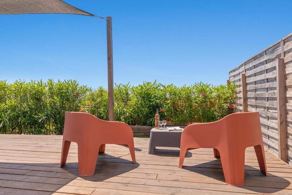 Le Laurier, mobil-home climatisé avec vue sur mer - 5