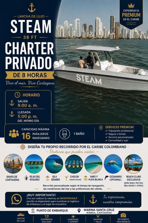 Lancha de lujo 38ft Cartagena - 2