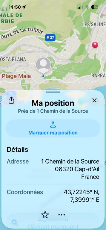 Vue mer.Tranquilité.Cap d'Ail à 10 mn de MONACO - 2