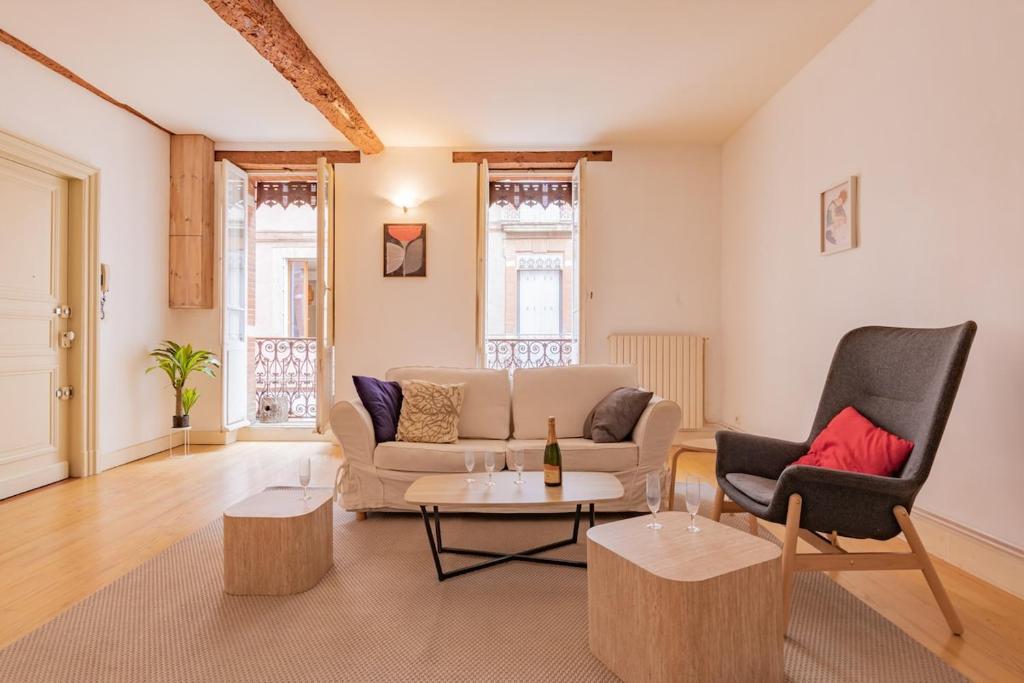 143m2 Hyper Centre Toulouse 9 Personnes, 3 Chambres 2 Salles de bains - 1