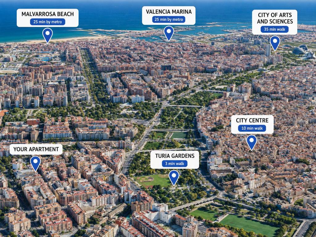CASA FLORIT - Serranos Towers Apartments - 4 Guests - Old Town - 2
