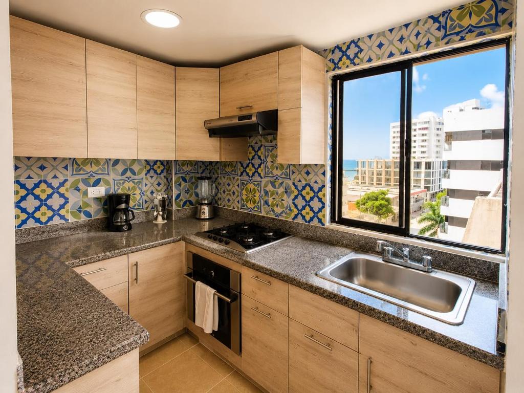 Apartamento con vista al mar, a pocos metros de la Playa , 2 habitaciones - 4