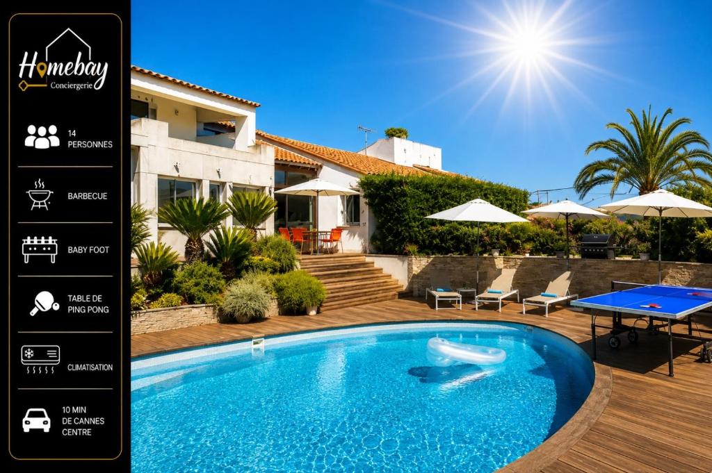 Villa Rose Pool Sea View Super Cannes - 1