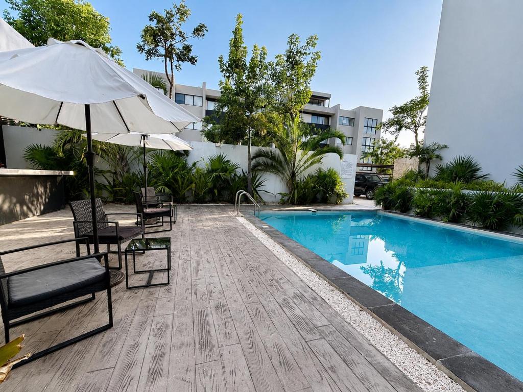 Departamento 2 Recamaras con Workspace, WiFi y Alberca - 1