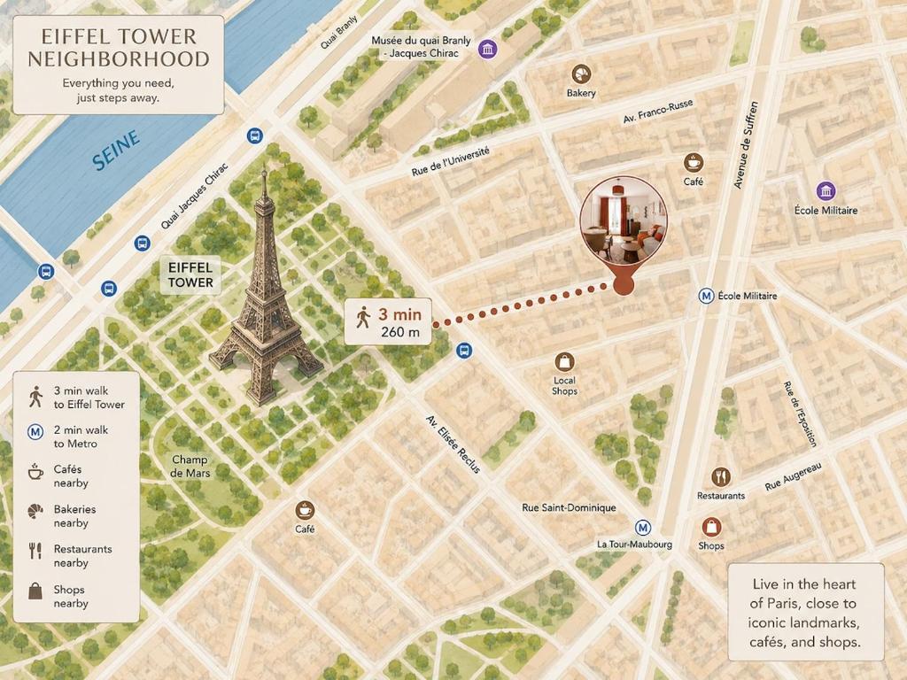 Exclusive Chic Stay! Live Next to the Eiffel Tower - 2
