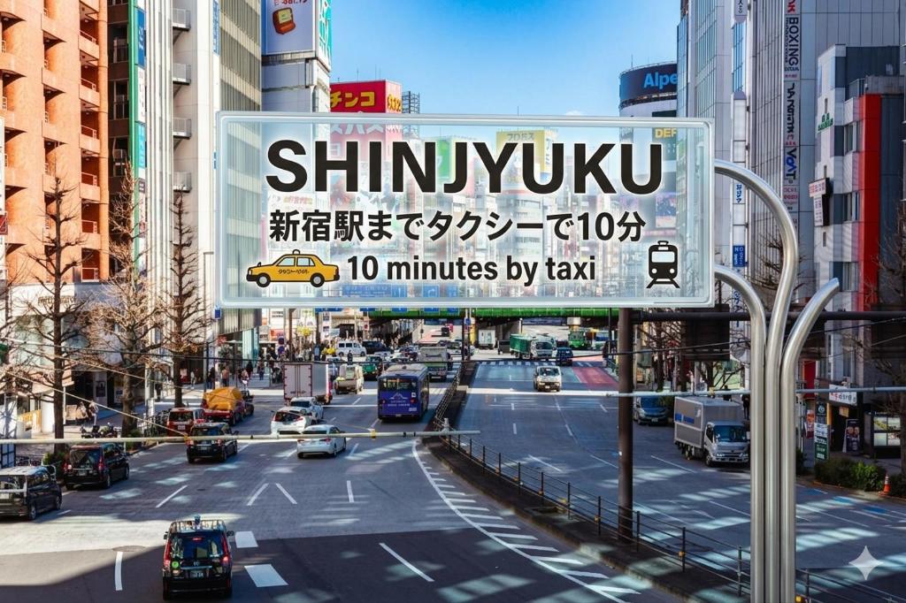 Crane Shibuya 2 stations from Shinjuku 10-minute taxi ride, 28 sqm! Sleeps up to 5, king-size bed, W