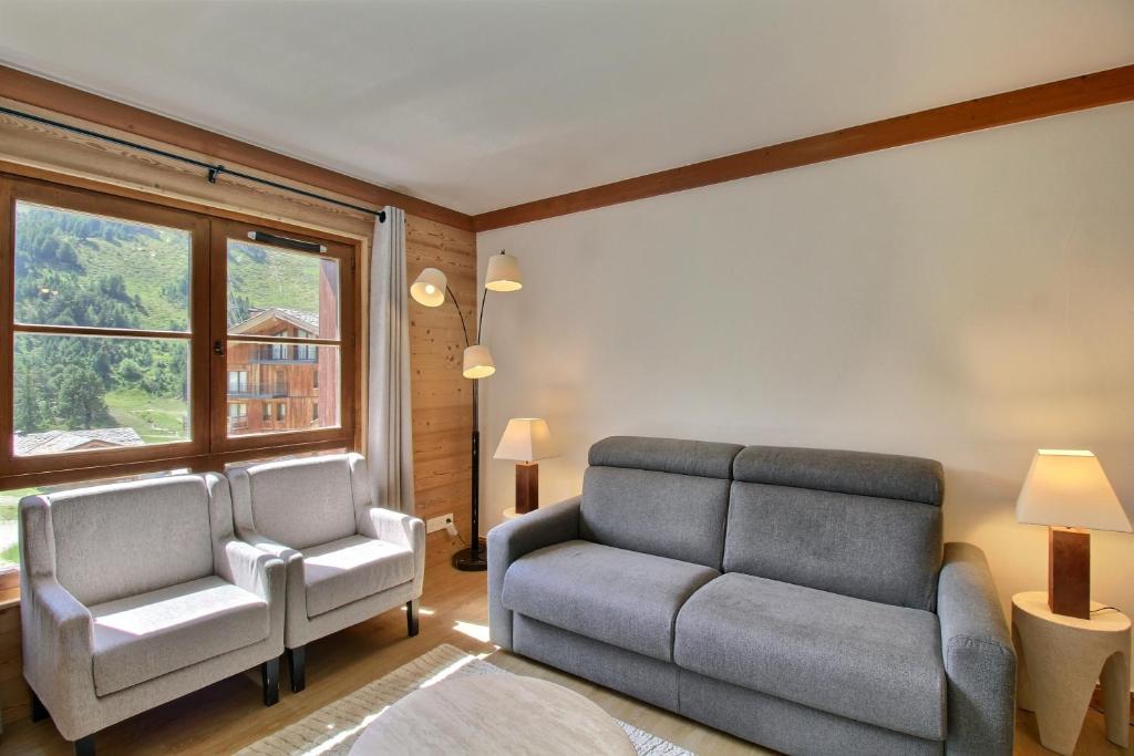 Arc 1950, Appartement 2 chambres 7 pers, Vue Montagne, Sauna, Hammam, Jacuzzi, Piscine chauffée - 5