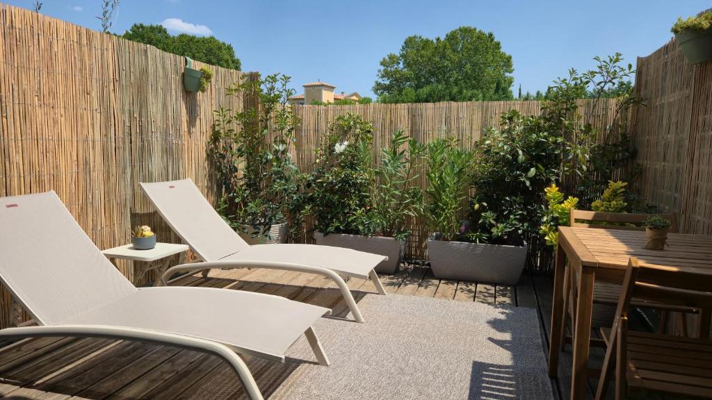 Studio Bleu Aix-en-Provence terrasse, piscine, parking - 5