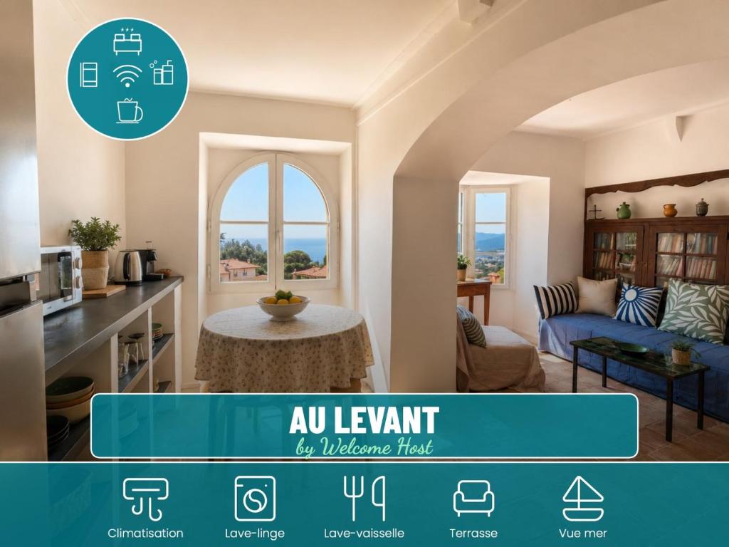 Au Levant, Maison de village de charme, vue mer - 1