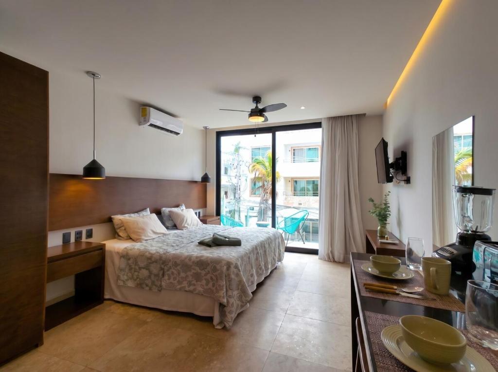 Studio mit Pool, King-Size Bed, Balkon - 4