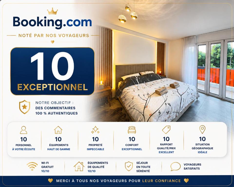 Appartement 2 Chambres - Terrasse, Parking Gratuit & Climatisation - 3