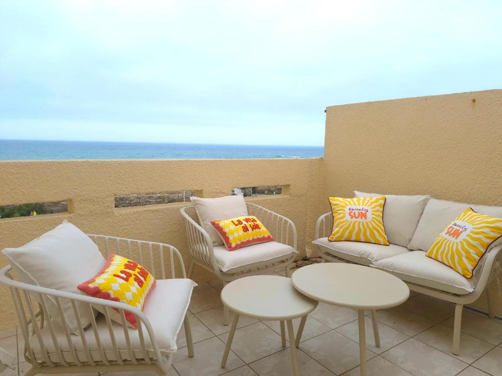 Duplex 6 pers - Vue mer & accès plage - 2 terrasses - 5