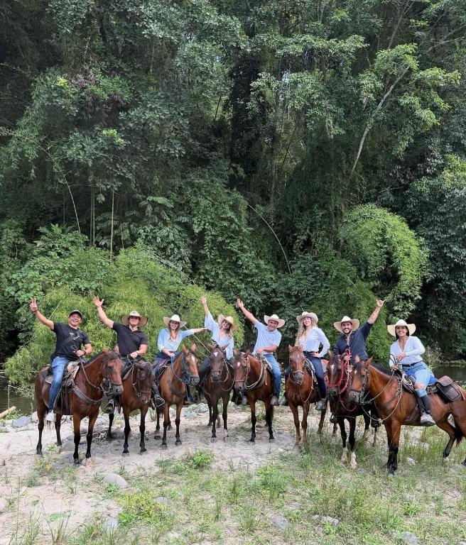Piscina infinita, vista a las montañas y caballos - 5