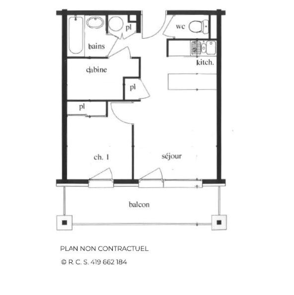 Résidence Argentiere - Aux pieds des pistes appartement avec cuisine équipée pour 4 personnes MAE-3944 - 3