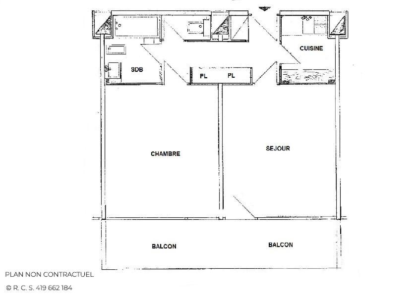 Résidence Aravis - Appartement 4 pers ski au pied à la Croisette MAE-5444 - 3
