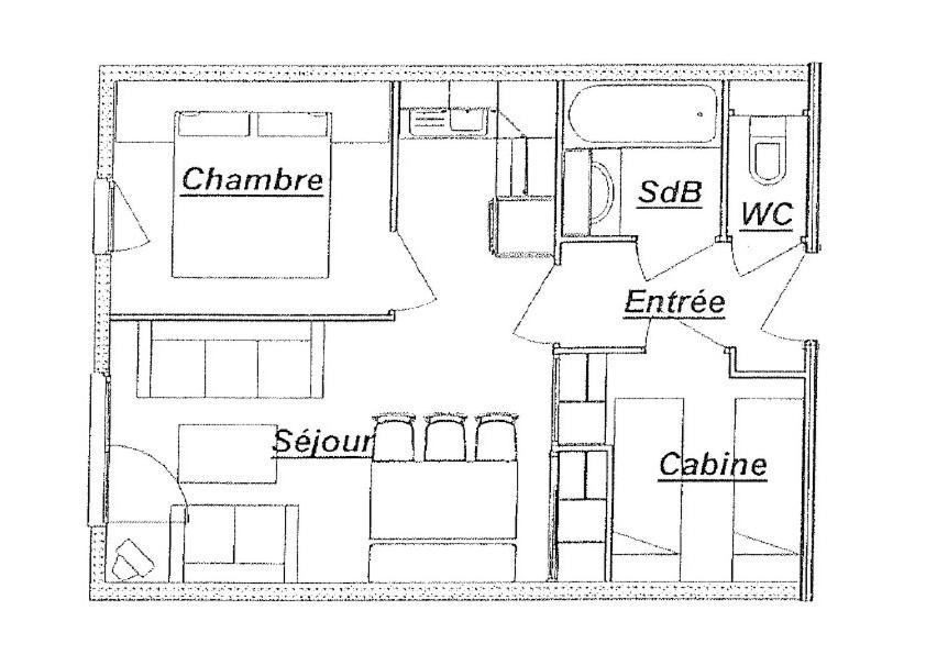 Résidence Balcons De Val Cenis Le Haut - Appartement 2 pièces coin montagne - 6 personnes MAE-7973 - 3