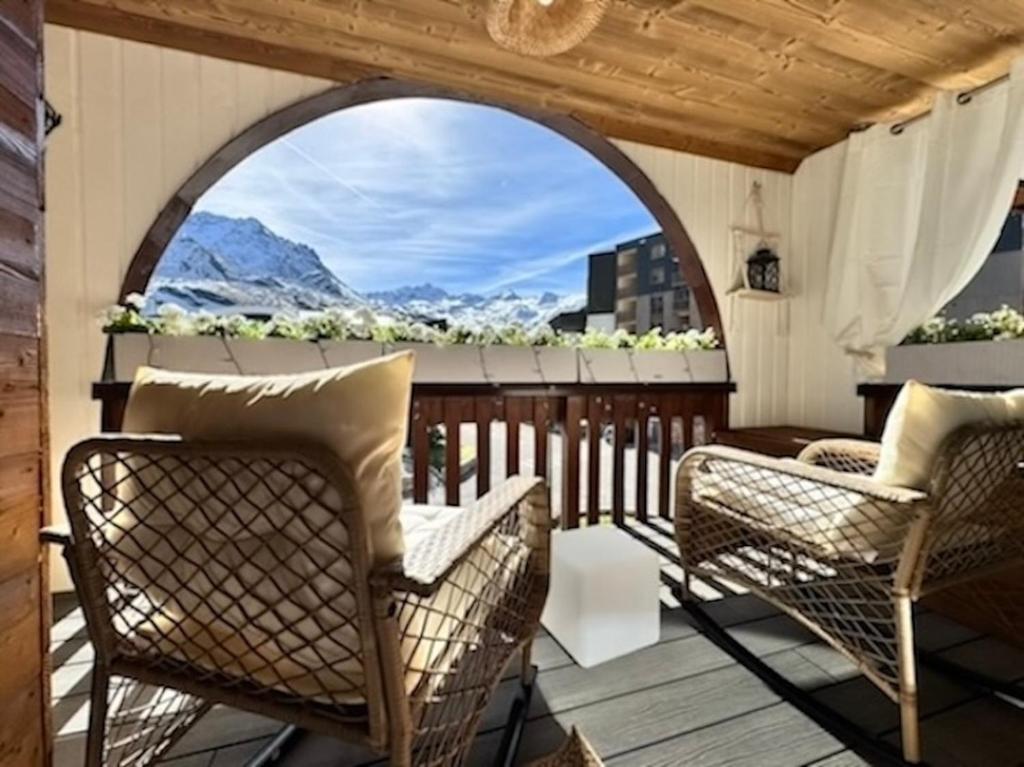 Val Thorens 4 flocons or, 42 m2, terrasse sud avec vue sur les glacier - 2
