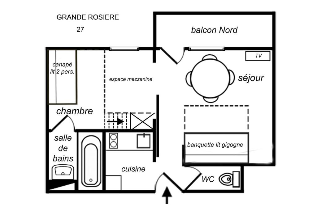 Résidence Grande Rosiere - JOLI STUDIO DIVISIBLE, FONCTIONNEL, SKIS AUX PIEDS ! MAE-7558 - 4