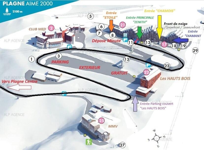 Résidence Les Hauts Bois - 2 pièces 5 pers. Parking LES HAUTS BOIS -001HB- PLAGNE AIME 2000 MAE-1754 - 3