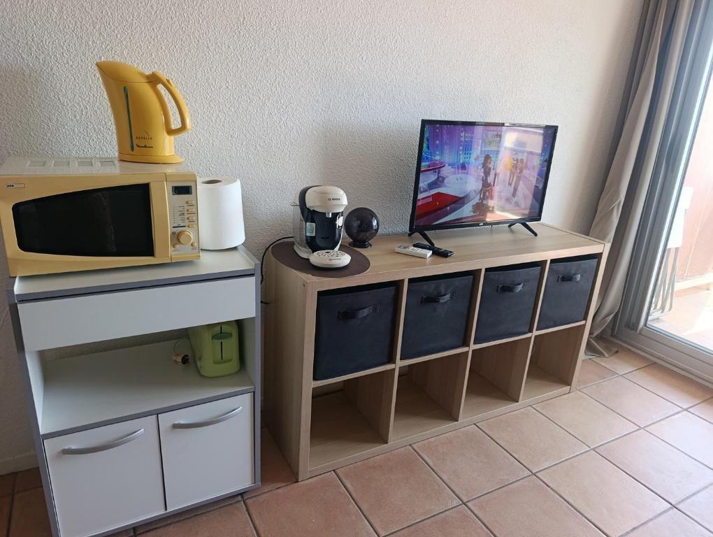 Studio cabine climatisé avec balcon vue mer - 4