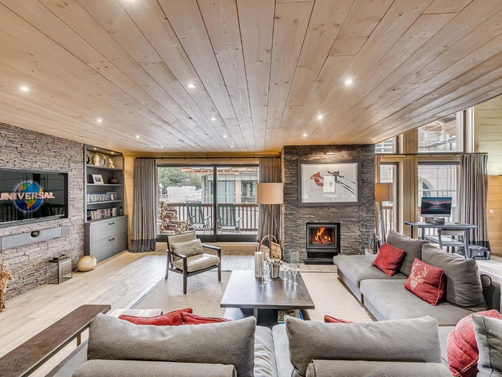 Appartement de standing avec terrasse plein sud, centre Val d'Isère, proche pistes, 8 personnes - 4