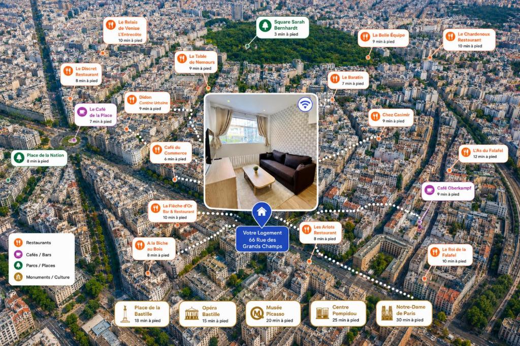 Paris 20e - Élégant appartement proche de tout - 1