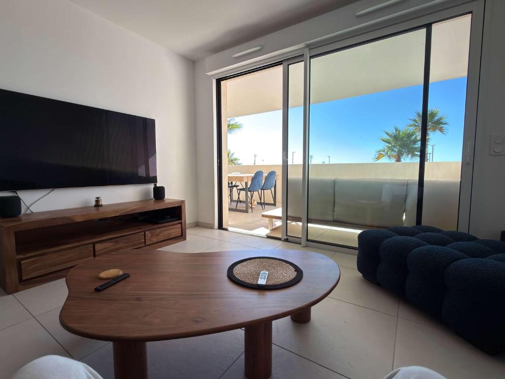 Superbe appartement en bord de mer avec jacuzzi et vue imprenable a Valras Plage - 3