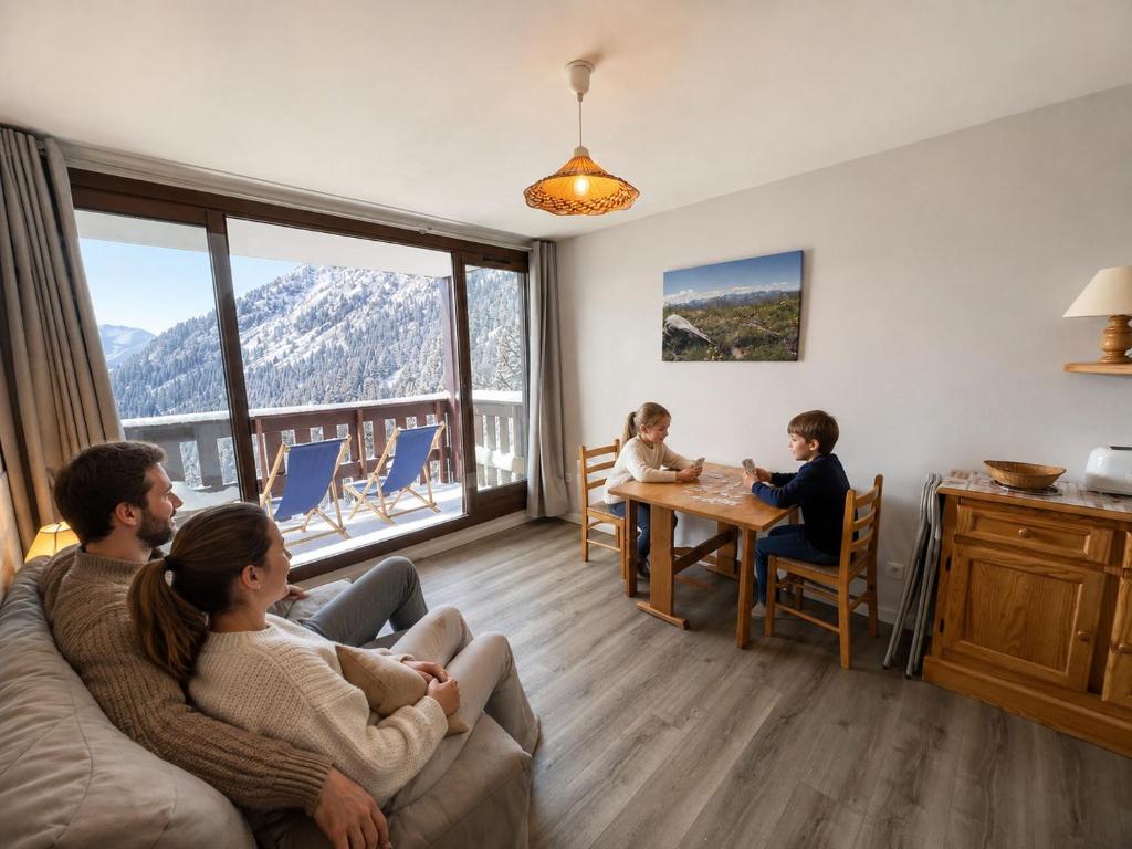 L'ALPAZUR 5 personnes pieds des pistes terrasse vue - 2