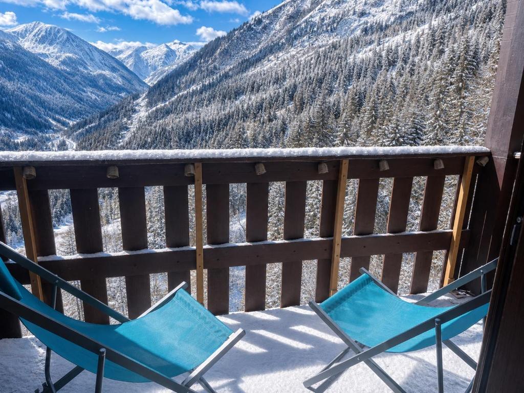 L'ALPAZUR 5 personnes pieds des pistes terrasse vue - 3