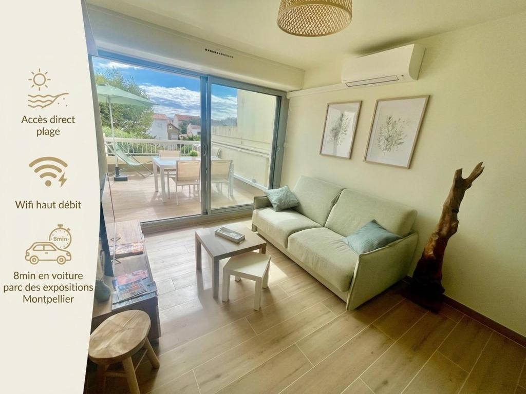 Carnon Appartement 4 personnes avec accès direct plage & terrasse - 1