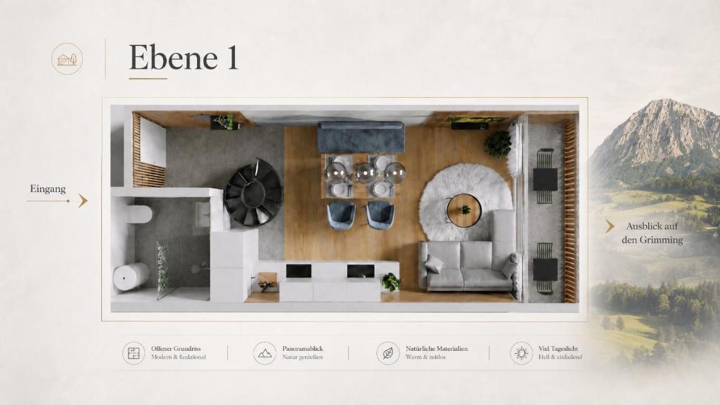 Urlaub in Tauplitz Design Apartment Grimmingblick Hinke - 3